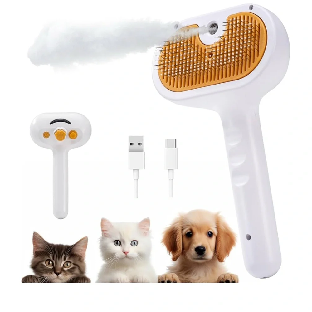 ENUKYCOM Electric rechargeable comb/Brush grooming spray add water New..
